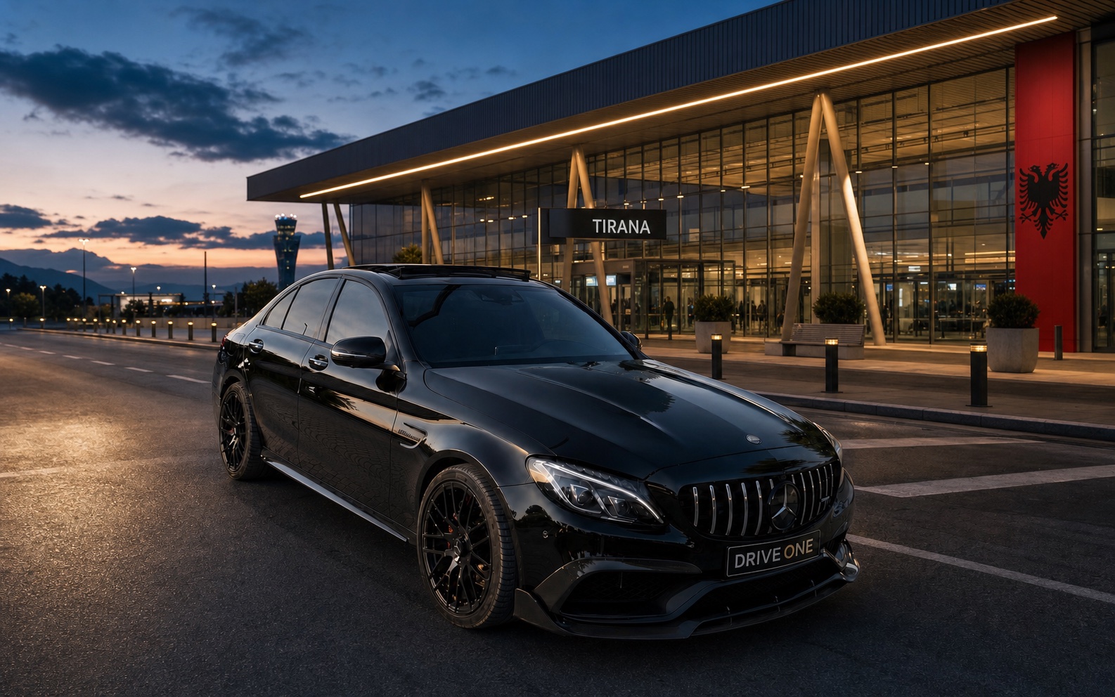 Mercedes C63 S · Tirana Airport